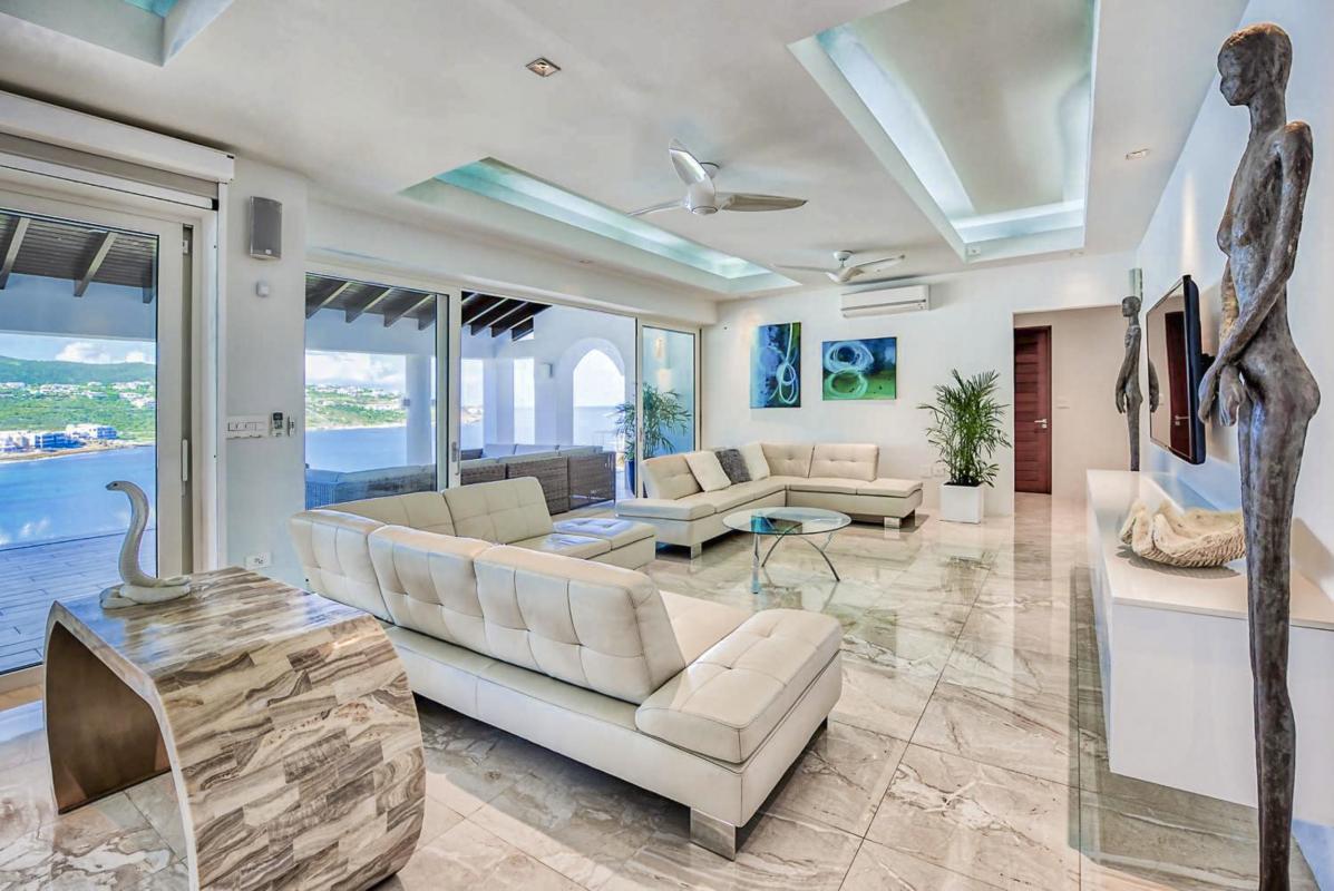 A louer villa 6 chambres Guana Bay Saint Martin_ Salon - 14